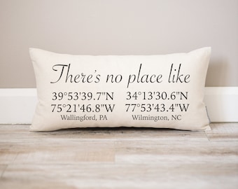 Housewarming Gift | Realtor Closing Gift | Latitude Longitude Pillow | New Home Gift | GPS Coordinates | Gifts for New Couple | Last Name