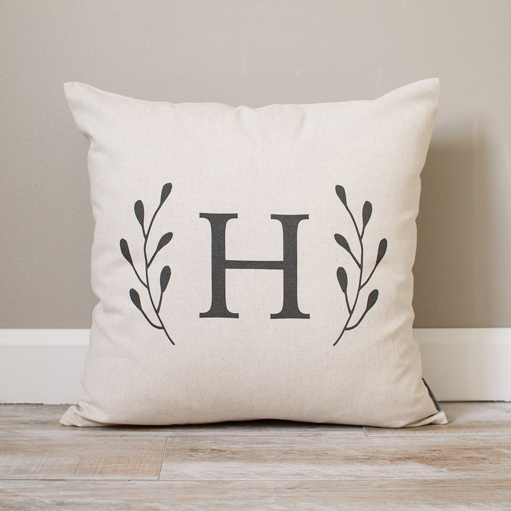 Monogram Pillow Personalized Pillow Personalized Gift Etsy