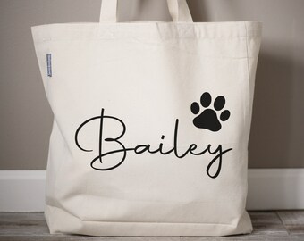 Personalisierter Haustier Tragebeutel: Personalisierter Hunde Pfoten Abdruck, Hunde Mama Geschenk