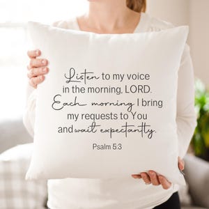 Prayer Kneeling Pillow | Linen Blend Scripture Gift