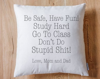 Slaapzaalkussen | Grappig studentencadeau, linnenmix