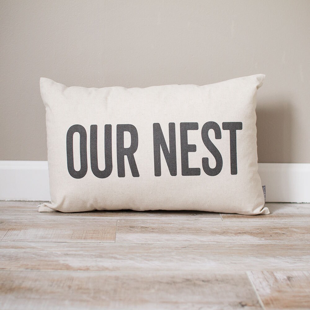 Our Nest Pillow | Rustic Decor | Home Decor | Rustic Decor Ideas | Ha…