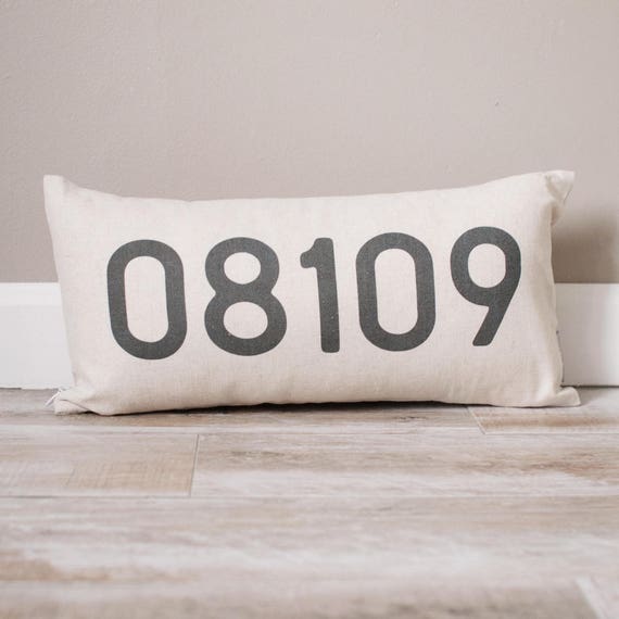 Etsy zip code pillow hot sale