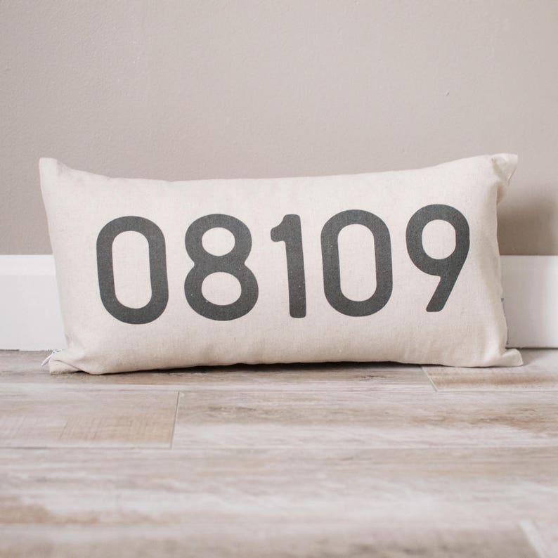 Personalized Zip Code Pillow Personalized Pillow Dorm Etsy