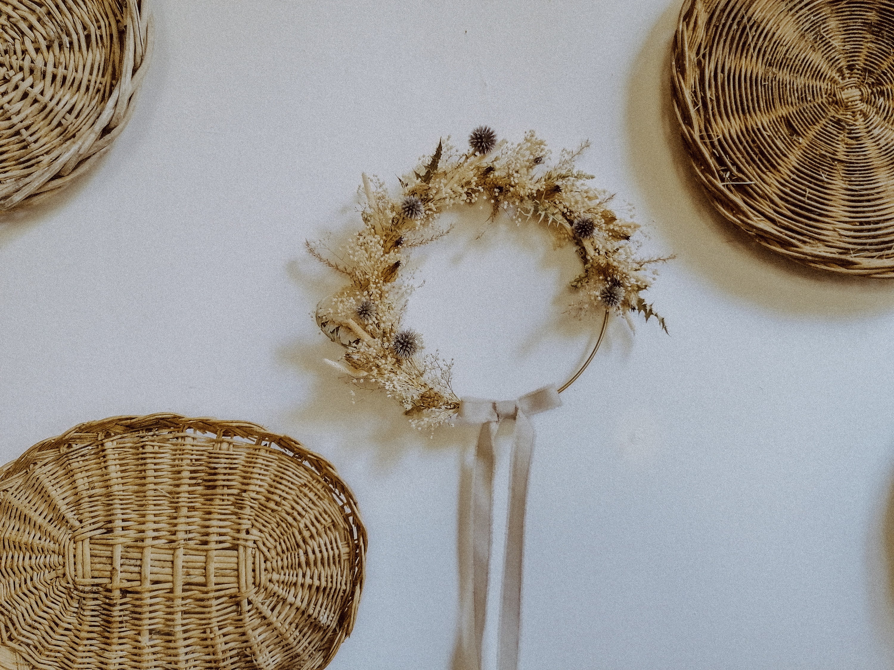 Couronne Murale - Fleurs Séchées & Stabilisées -