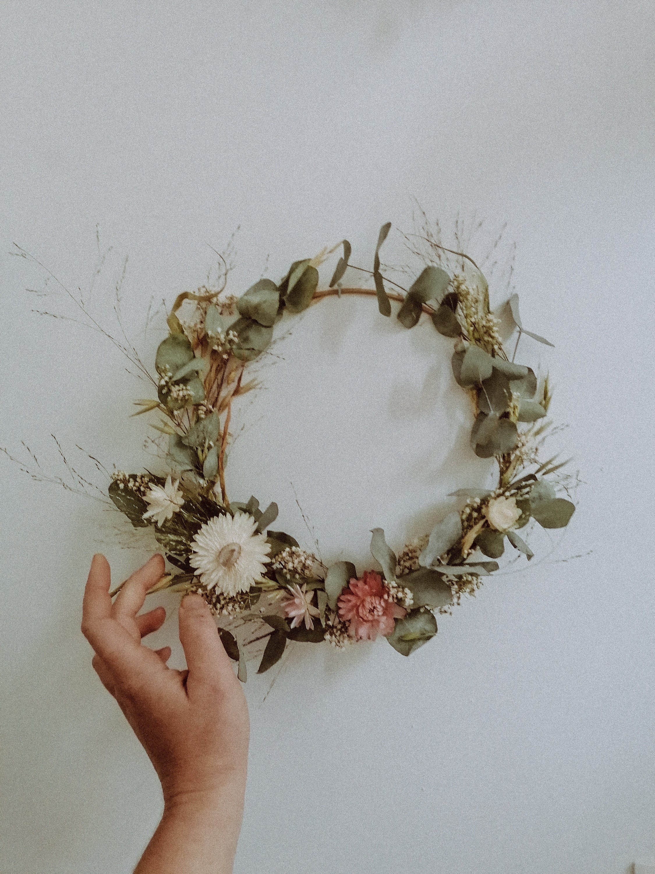 Couronne Murale - Fleurs Séchées & Stabilisées -