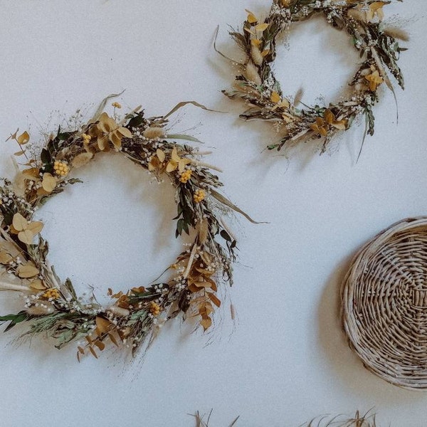 Wall crown - dried flowers - stabilized -