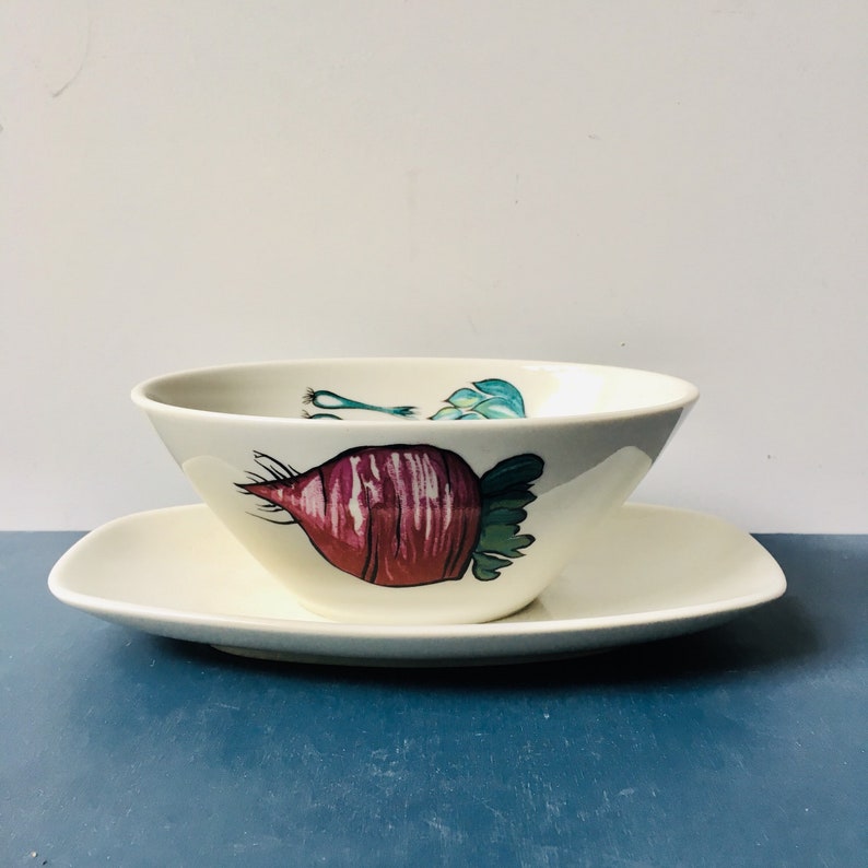 Ceramic Gravy Boat Vegetable Pattern Primabella by Villeroy /& Boch 1960/'s. Sauce Boat