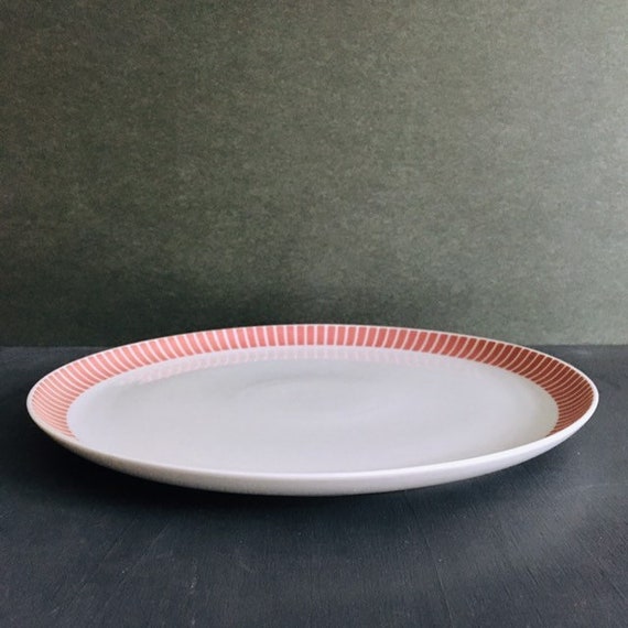 Vintage Porcelain Plate Red Stripes Melitta Germany Form Etsy