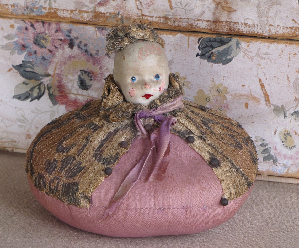 Antique Pin Cushion/ Victorian Pin Cushion/ Victorian Sewing/ Etsy