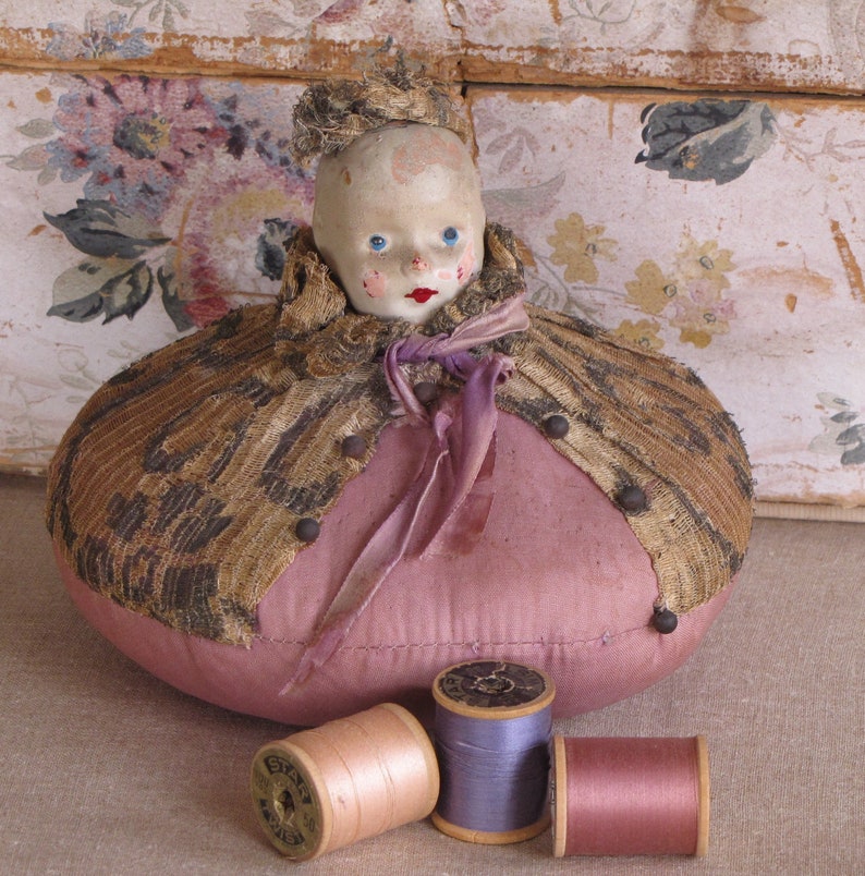 Antique Pin Cushion/ Victorian Pin Cushion/ Victorian Sewing/ Etsy