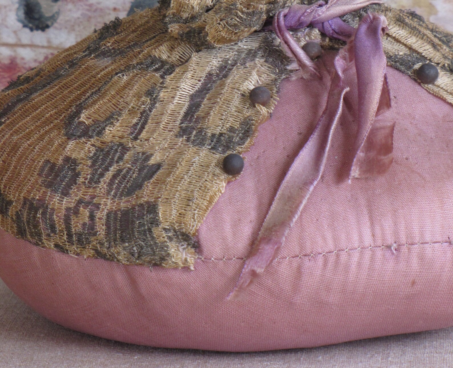 Antique Pin Cushion/ Victorian Pin Cushion/ Victorian Sewing/ Etsy