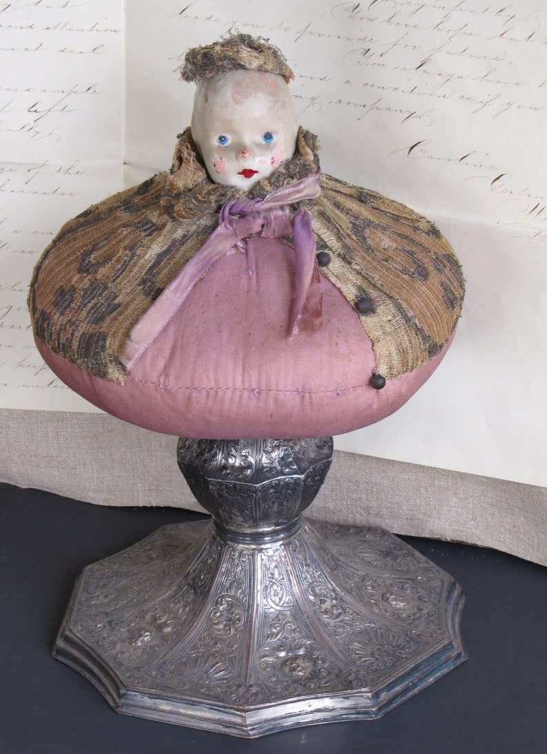 Antique Pin Cushion/ Victorian Pin Cushion/ Victorian Sewing/ Etsy
