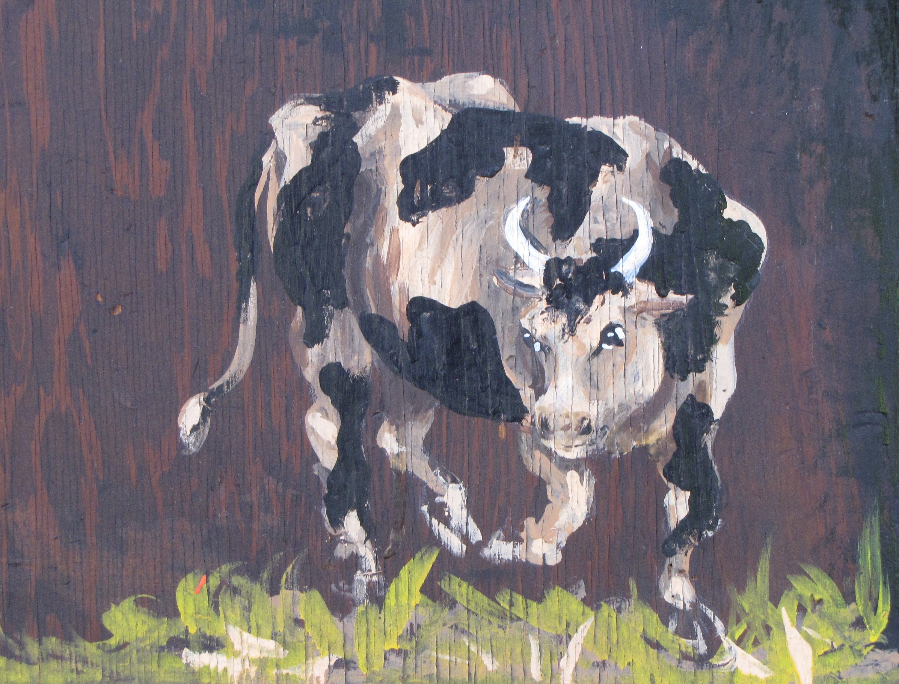 Vintage Farm Animal Barn Painting/ Farm Folk Art/ Farmhouse Etsy