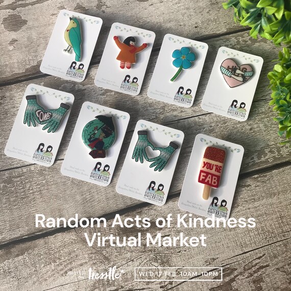 Selection of Handmade Pins - Suitable as Mother's Day, Birthday, Miss You Gifts