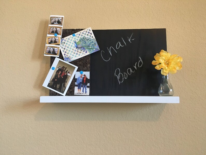 Hanging message board chalkboard and cork board Etsy