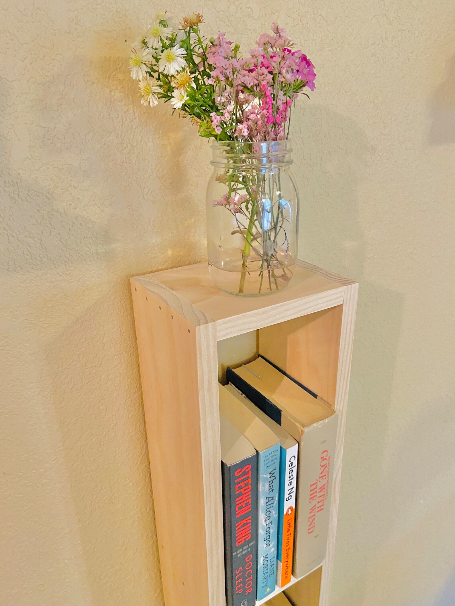 57 Tall Narrow Bookshelfassembledwooden Etsy