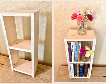 20" boekenplank voor op bureau, kleine kantoormeubelen, moderne boerderij huisje houten boekenkast decor, kleine grenen meubeleenheid