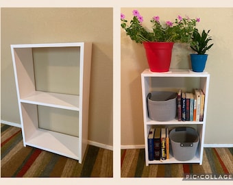 34” Custom Bookshelf, Assembled Wooden Bookcase, Cottage/Farmhouse/Modern Furniture-Night Stand-Custom Colorful Painted Furniture