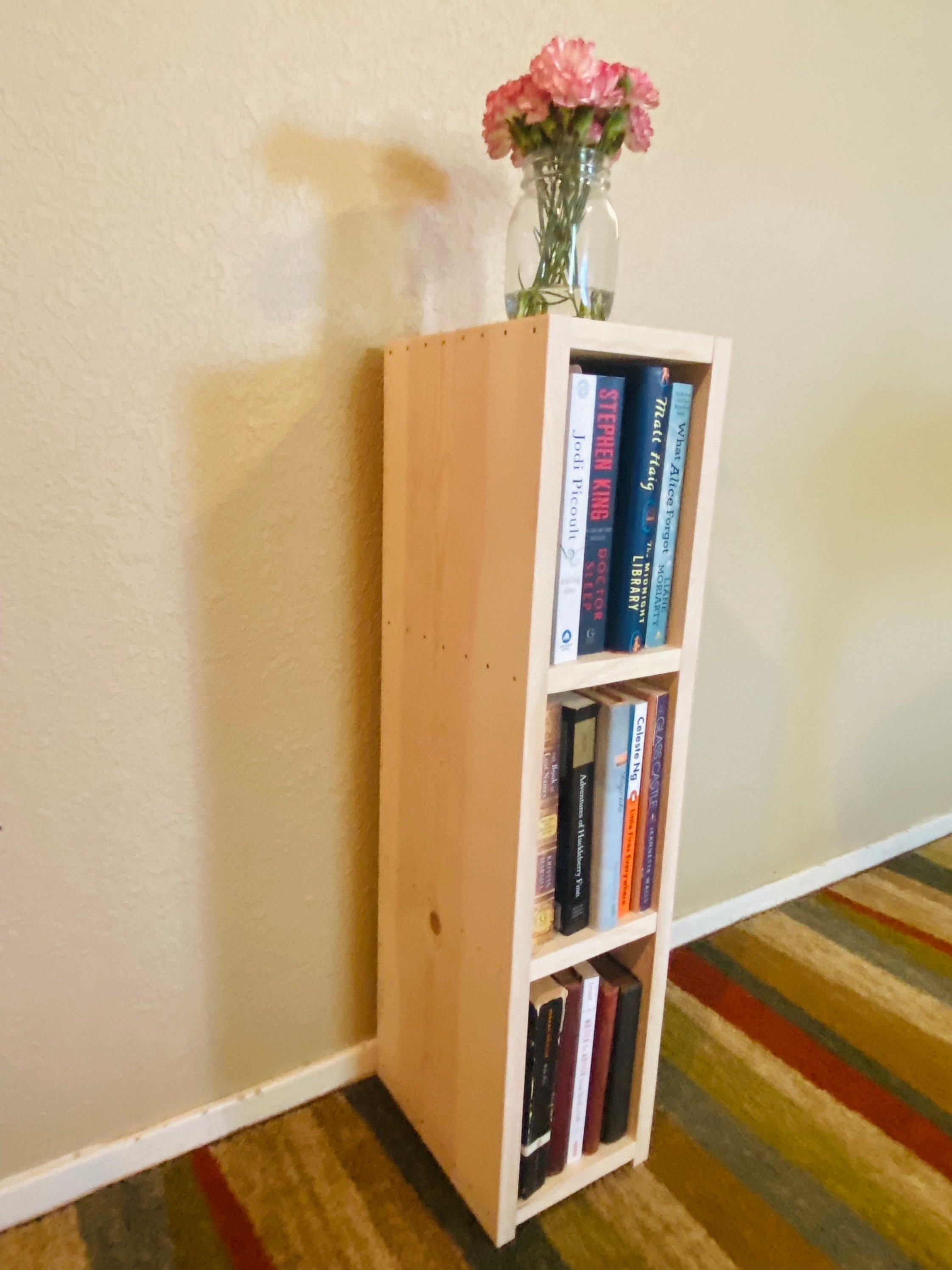 30 Narrow Deep Bookshelfassembledcottage/farmhouse/modern Etsy