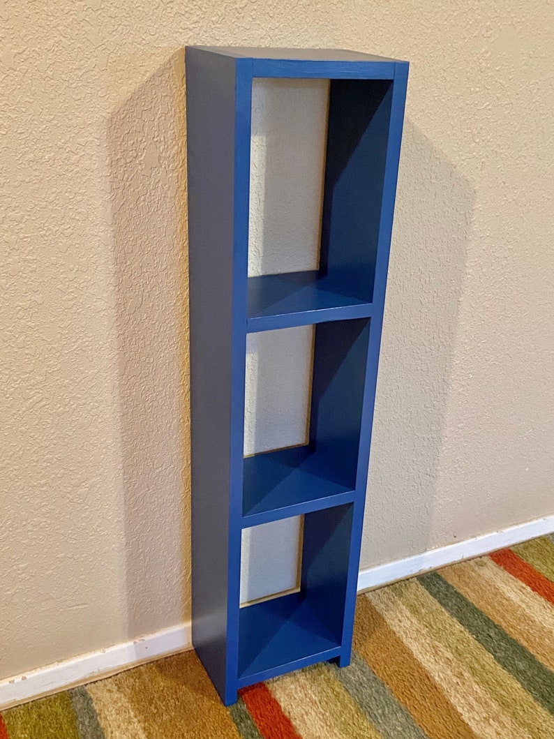 3FT Narrow Bookshelf Assembled Wooden Bookcase Etsy
