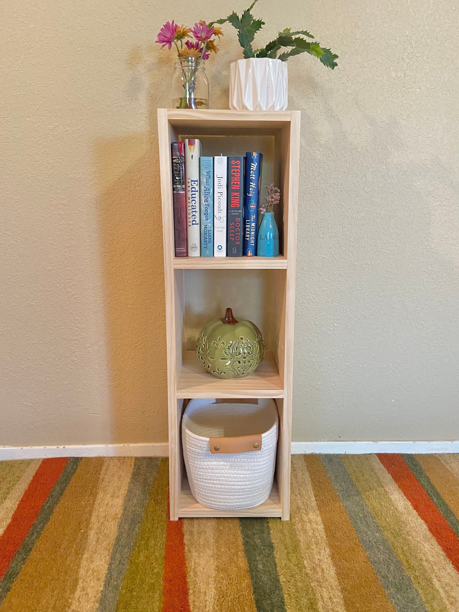 3ft Narrow Deep Bookshelf Assembled Cottage Farmhouse/modern Etsy