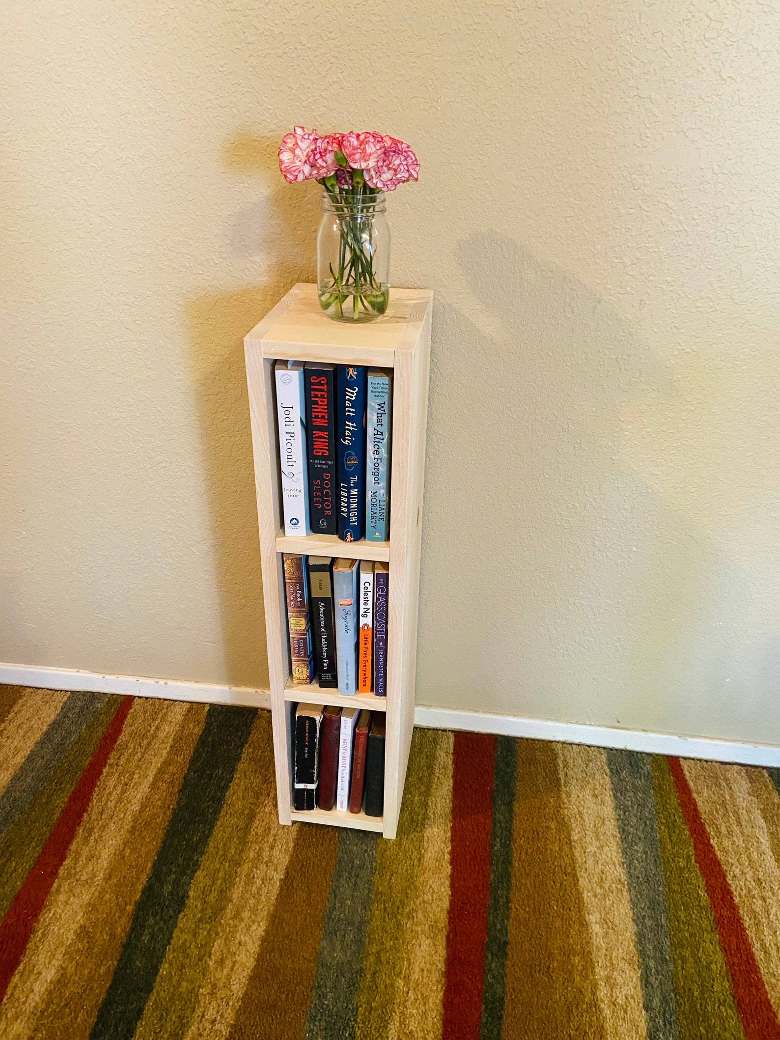 30 Narrow Deep Bookshelf Assembled Cottage/farmhouse/modern Etsy