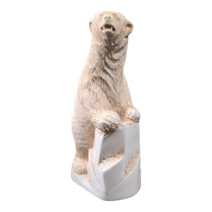 Vtg Polar Bear Figurine Cream Bear Figurine Alaska  4.5 Inch