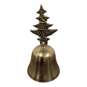 Brass Bell Christmas Bell Aged Brass Patina Vintage Brass Christmas Tree Bell