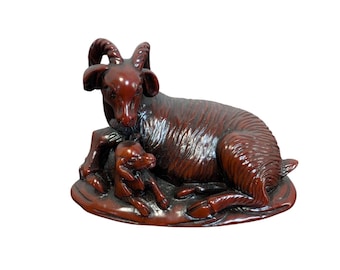 Vintage Aldon Mountain Goat Figurine Taiwan Mid Century Figurine