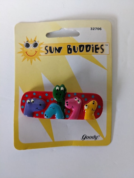 Vintage Goody Sunbuddies Dinosaur Hair Barrette Di