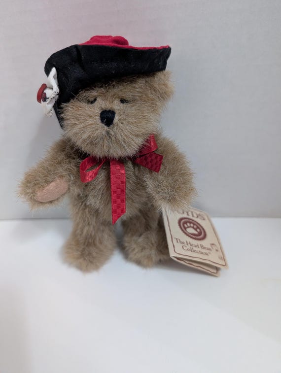 Vintage Boyds Bear Lindsey Ladybug Plush - Hats and Such Series - Retired Collectible Teddy Bear with Ladybug Hat and Bow - Small 6" Jointed