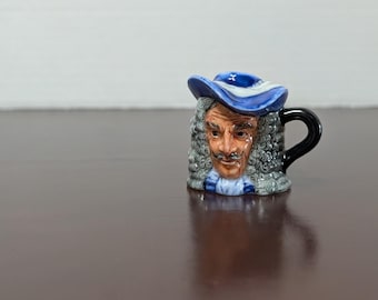 Captain Hook Miniature Toby Jug by P. Jack Greer for Franklin Mint Character Pitcher | Peter Pan Pirate Decor | 1980s Disneyana Style