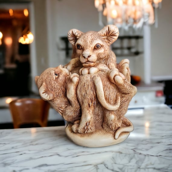 Harmony Kingdom Lion Cub Trinket Box: "Rough And Tumble" Figurine