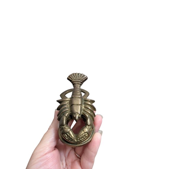 Vintage Brass Lobster Bottle Opener | Nautical Desk Memo Clip