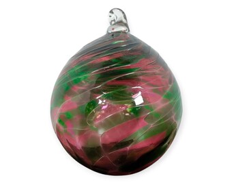 Blown Glass Ornament 5 Inch Swirls Of Color