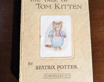 Vintage Beatrix Potter The Tale of Tom Kitten Book, Mid-Century Frederick Warne & Co, Classic Nursery Decor, 1960s