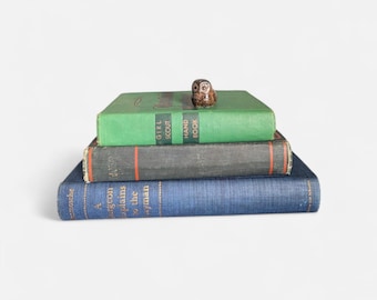 Vintage Miniature Owl Figurine Made in Japan Speckled Glaze 1.5"