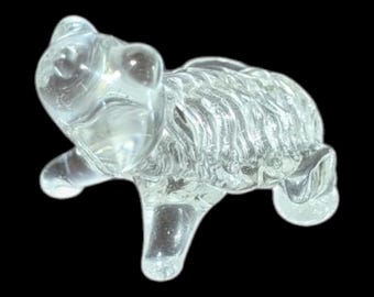 Miniature Spun Glass Turtle Figurine: Hand Blown Art Glass Sculpture