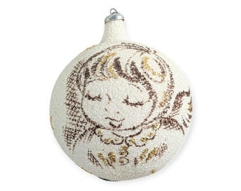 Sugared Glass Angel Ornament, Italy, circa 1960