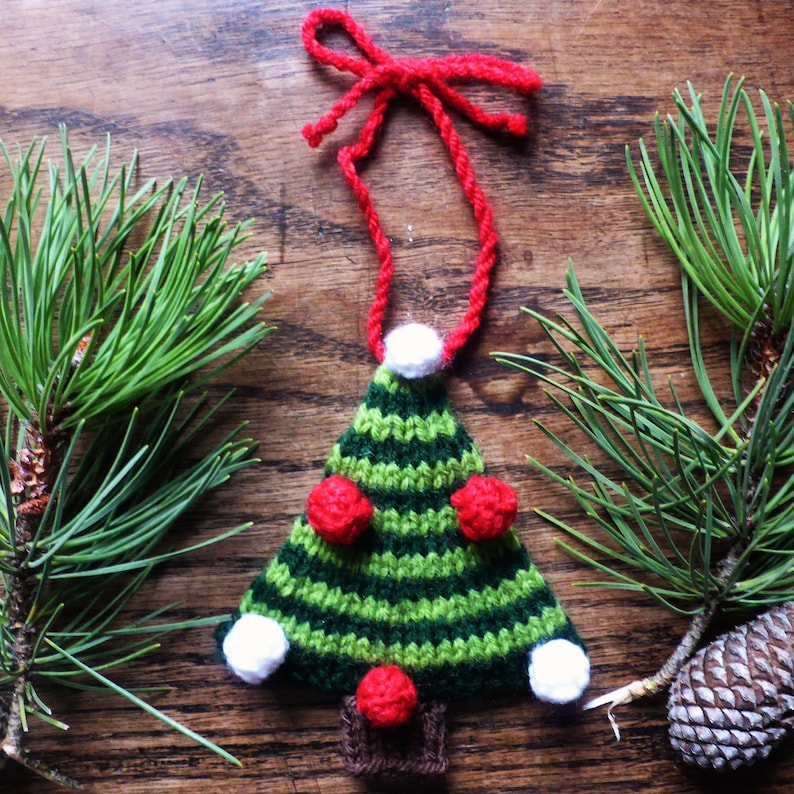 Festive handknitted Christmas decorations Etsy