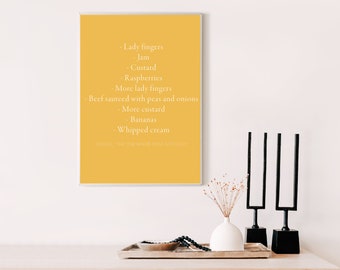 Rachel Trifle Recipe Friends Thanksgiving Quote Print - DIGITAL DOWNLOAD