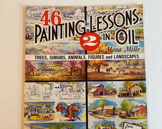 Vintage how to Draw and Paint Art Book / 46 Painting Lessons in Oil 167
