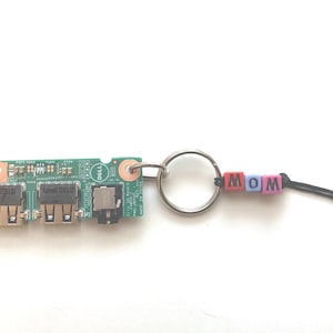 Handmade Upcycled Recycled Real Circuit Board Personalized Key Chain
