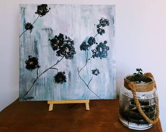 black flowers