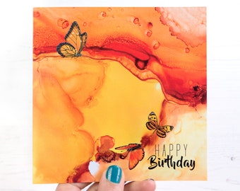 Butterfly Birthday Card, Butterfly gift, Butterfly wings. Orange monarch butterfly, Butterfly gifts, Sunshine greeting card, Sunny Joyous