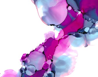 Lila Wandkunst, lila Kunstdruck, lila Kunstdruck, lila Geschenke, lila Druck, lila Regen, lila Wanddekor, lila und rosa Dekoration