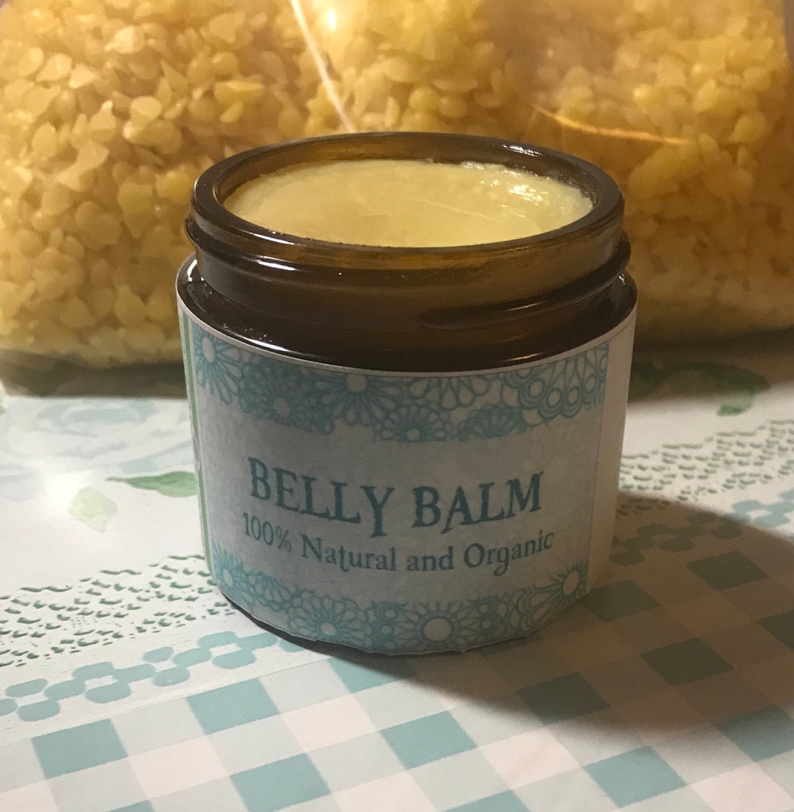 Organic Pregnancy Belly Balm with Beeswax Stretch Mark Balm Etsy