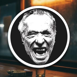 Pegatina de Charles Bukowski: vinilo resistente a la intemperie, estilo punk literario