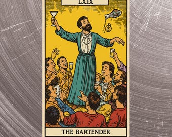 Barkeeper Tarot Karten Aufkleber